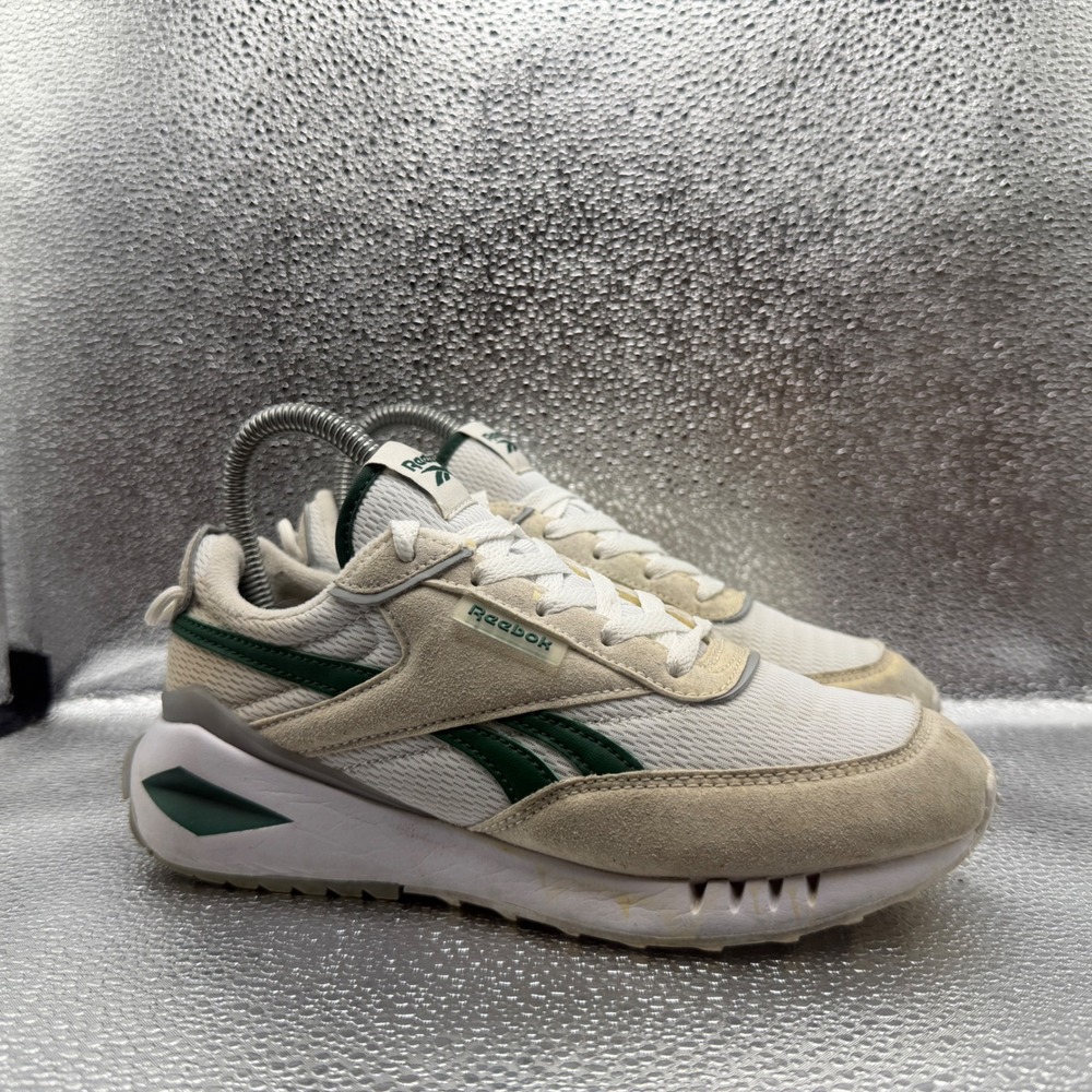 Size 3 Reebok Classic Leather Legacy AZ Kids White Green Good Retro Sneakers